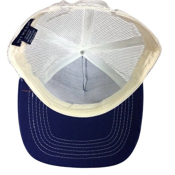 Gas Pipe Smoke Shop Blue & White Trucker Hat With Adjustable Snapback Hitwear - Picture 6 of 7